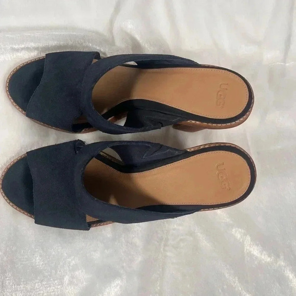 UGG Australia Celia Suede Peep Criss Cross Peep Toe Sandal Size 10 (US) - Picture 5 of 8